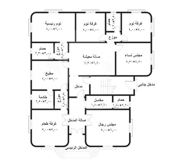 مخطط دور ارضي floor plan