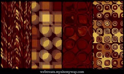 Golden Red Tileable Retro Patterns