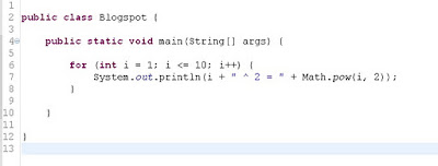 java for loop math power