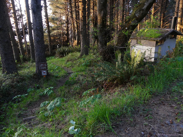 camp trail and vault toilet