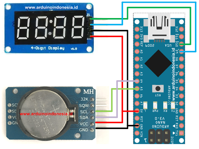 Schematic Jam Digital TM1637 - arduinoindonesia.id