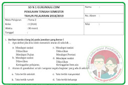 Soal UAS / PAS Kelas 2 Tema 2 Kurikulum 2013 Revisi 2018