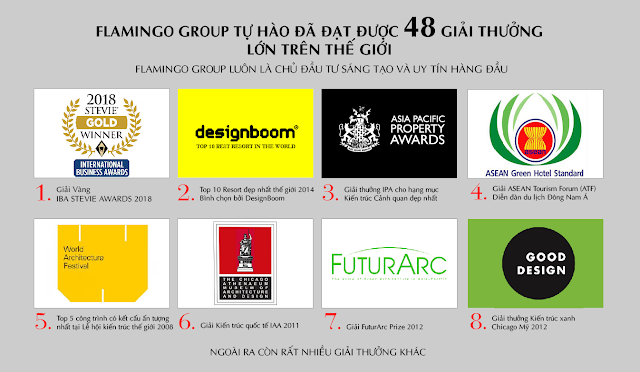 Các giải thưởng Quốc tế mà Flamingo Group đạt được