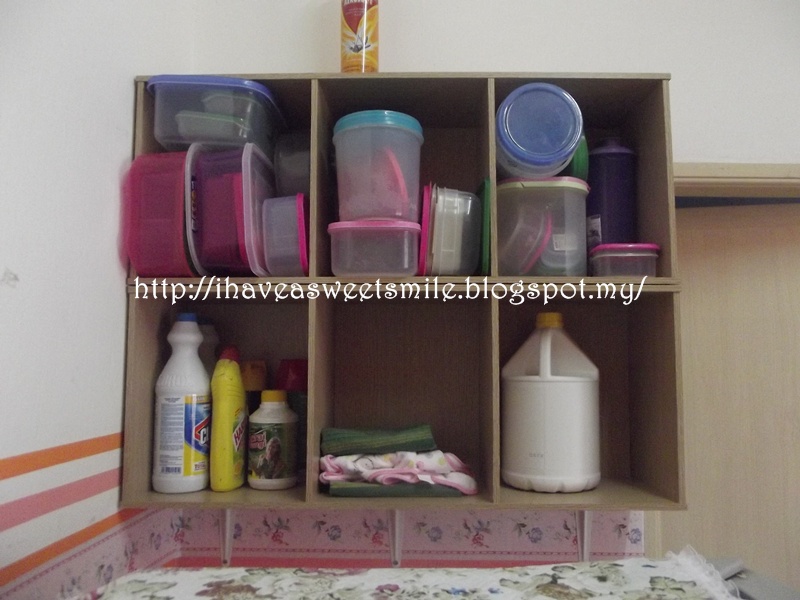  DIY  kabinet dapur  tak sampai seratus hengget 