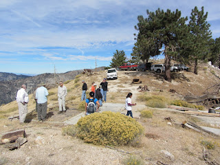 San Gabriel Mountains Trailbuilders visiting ruins of South Mt. Hawkins Fire Lookout