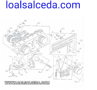 Despiece de la máquina de coser Alfa 393