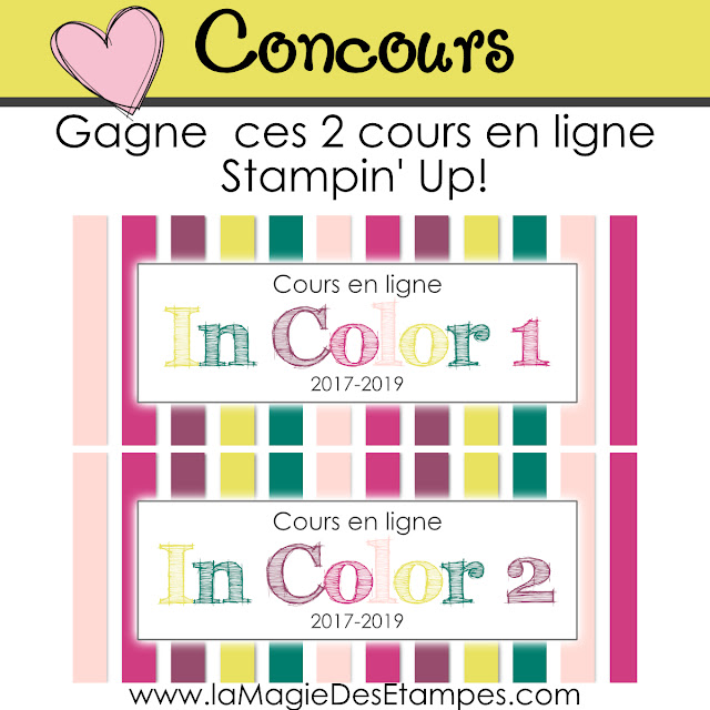 concours stampinup gagnez deux cours en ligne la magie des étampes