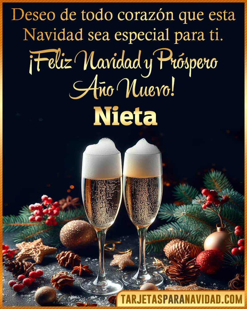 Imagenes de feliz navidad y prospero año nuevo Nieta