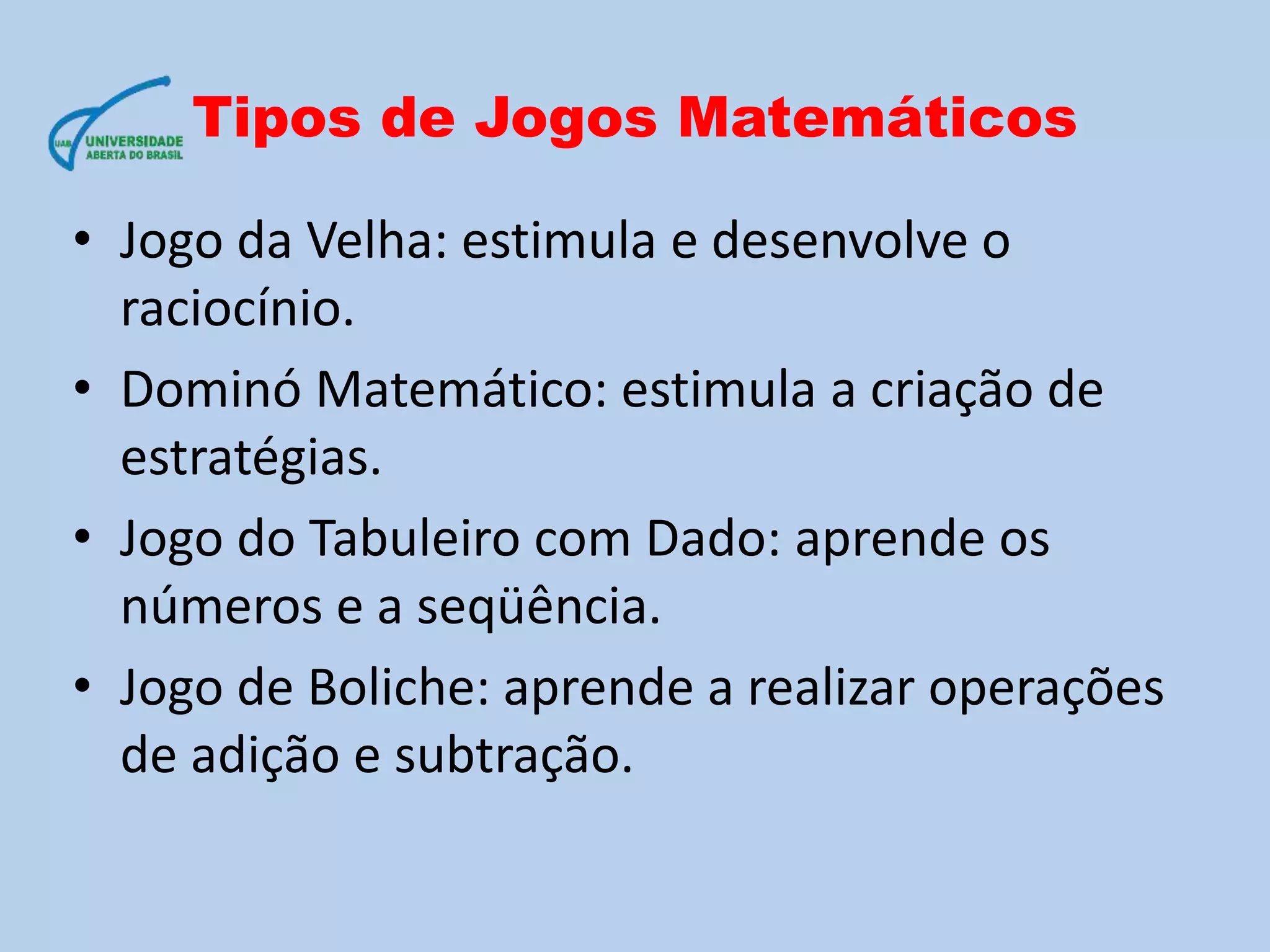 JOGOS MATEMÁTICOS