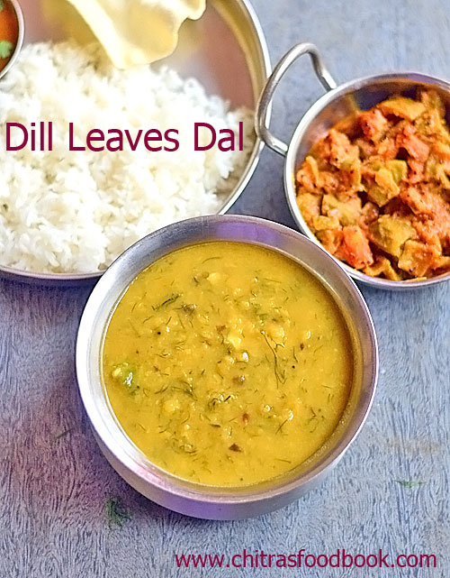 Dill leaves dal recipe