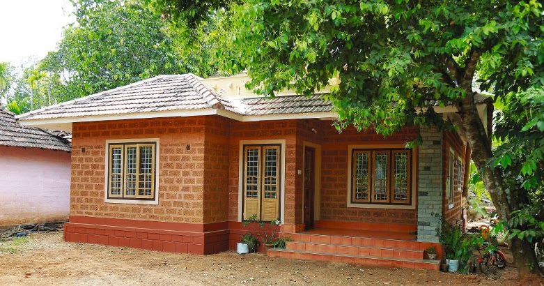 Beautifully Designed 3 Bedroom Kerala Home  in 1350 Sq Ft 