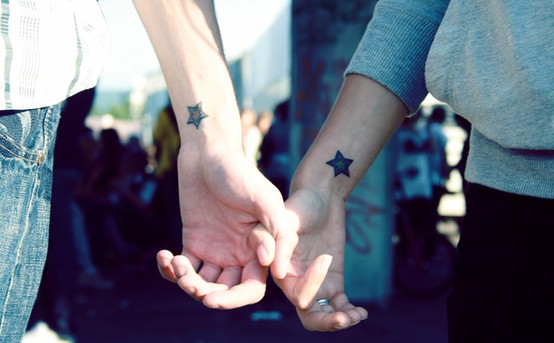 matching couple tattoos. matching tattoos for couples