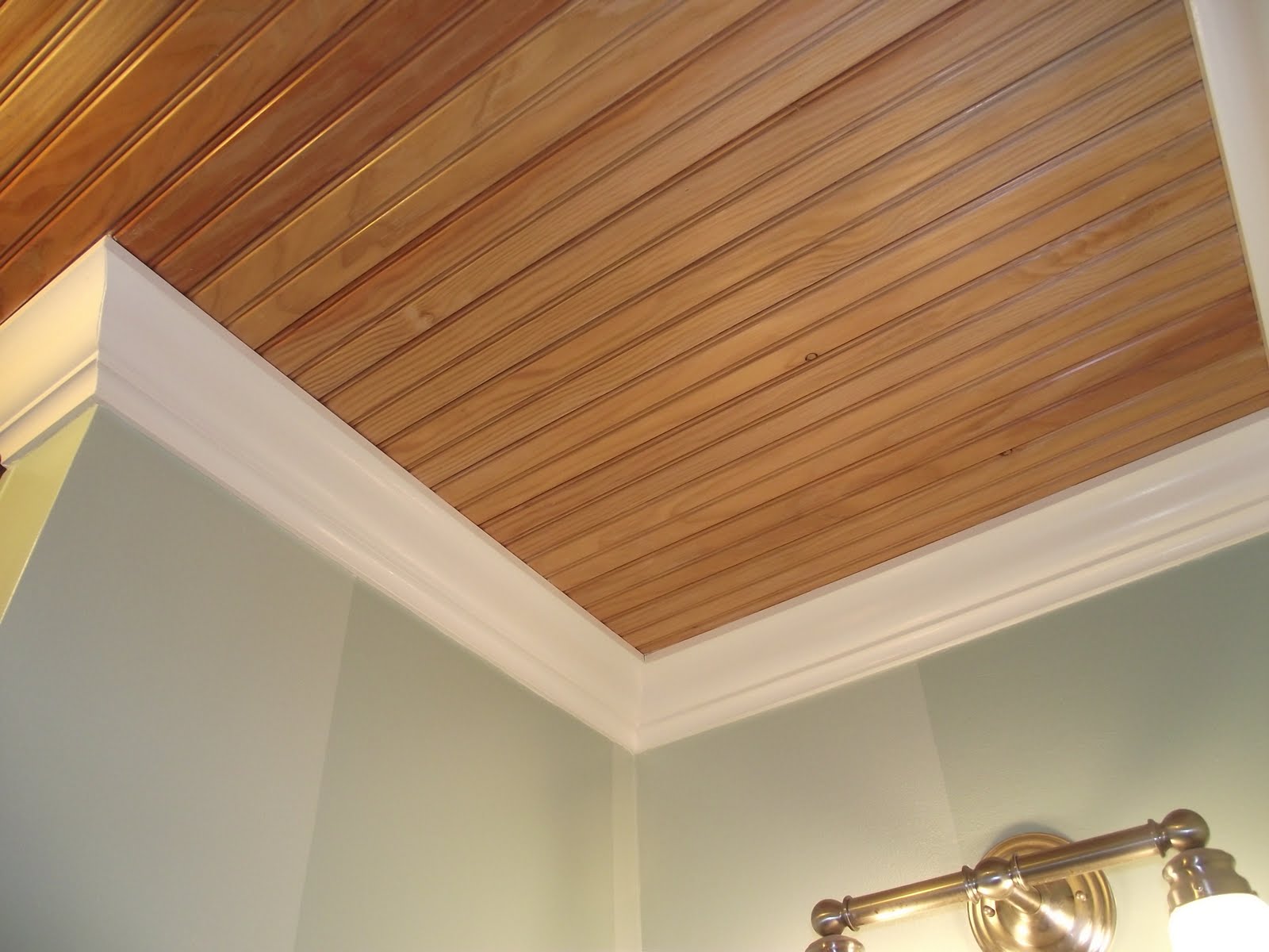 Beadboard ceiling planks