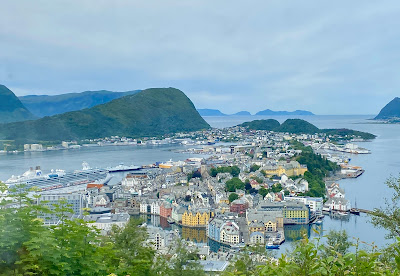 view of Ålesund, Norway from viewpoint