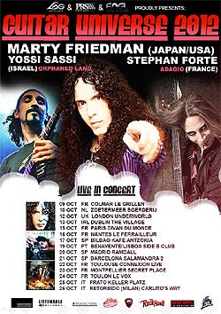 Marty Friedman Guitar Universe en Madrid, Barcelona y Bilbao en octubre