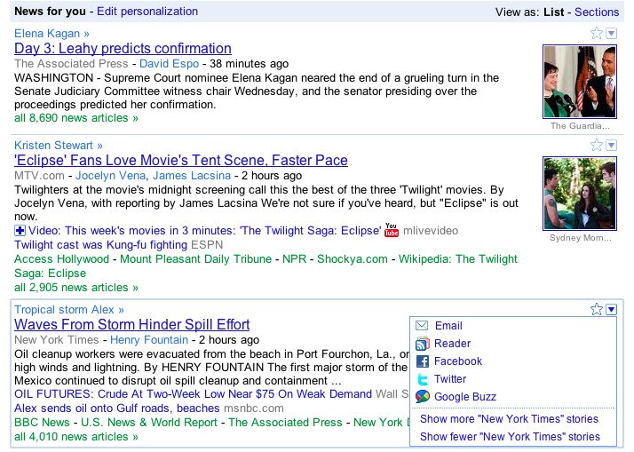 google blogspot. The redesigned Google News