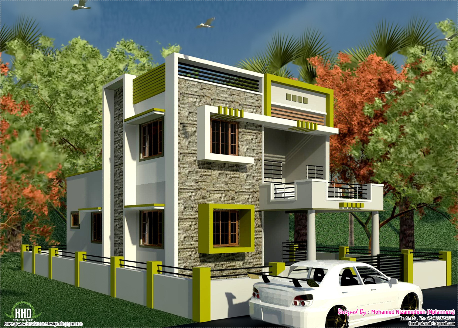 South Indian  style  new modern 1460 sq feet house  design  Kerala home  design  and floor plans  