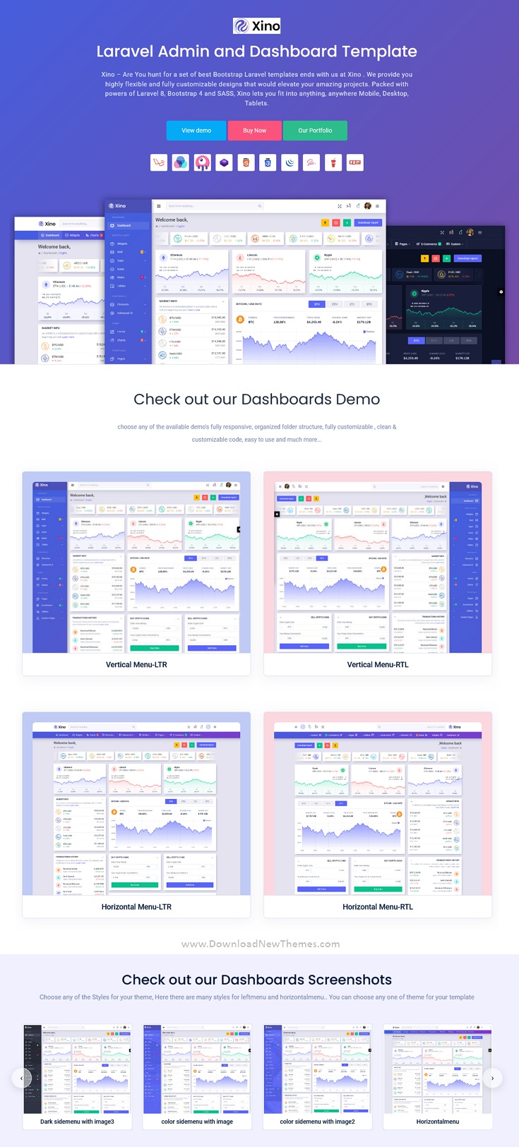 Laravel Crypto Admin and Dashboard Template