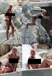 Lily Allen Bare Her Top At France