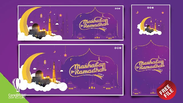 Download Banner Ramadhan CDR CorelDraw 2022 Terbaru Gratis