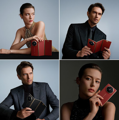 Source: Huawei Mobile Facebook page. Views of the new Huawei Mate XT trifold phone..