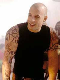 vin diesel star of david tattoo