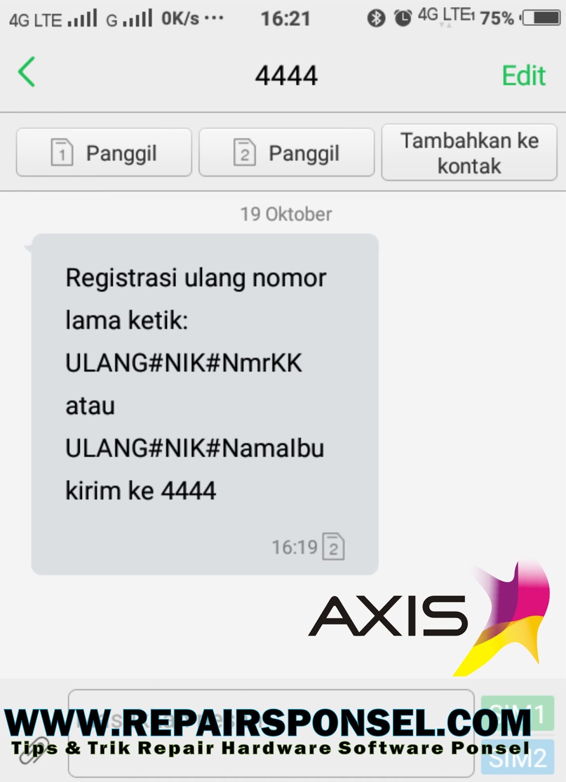 Cara Registrasi Ulang Kartu Axis Sesuai KTP dan KK  Repairs Ponsel