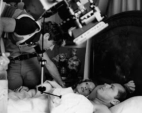 Roman Polanski, Jack Nicholson y Faye Dunaway filmando una escena de Chinatown
