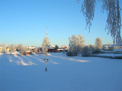 Majstång från Gropen i Leksand, vintertid.