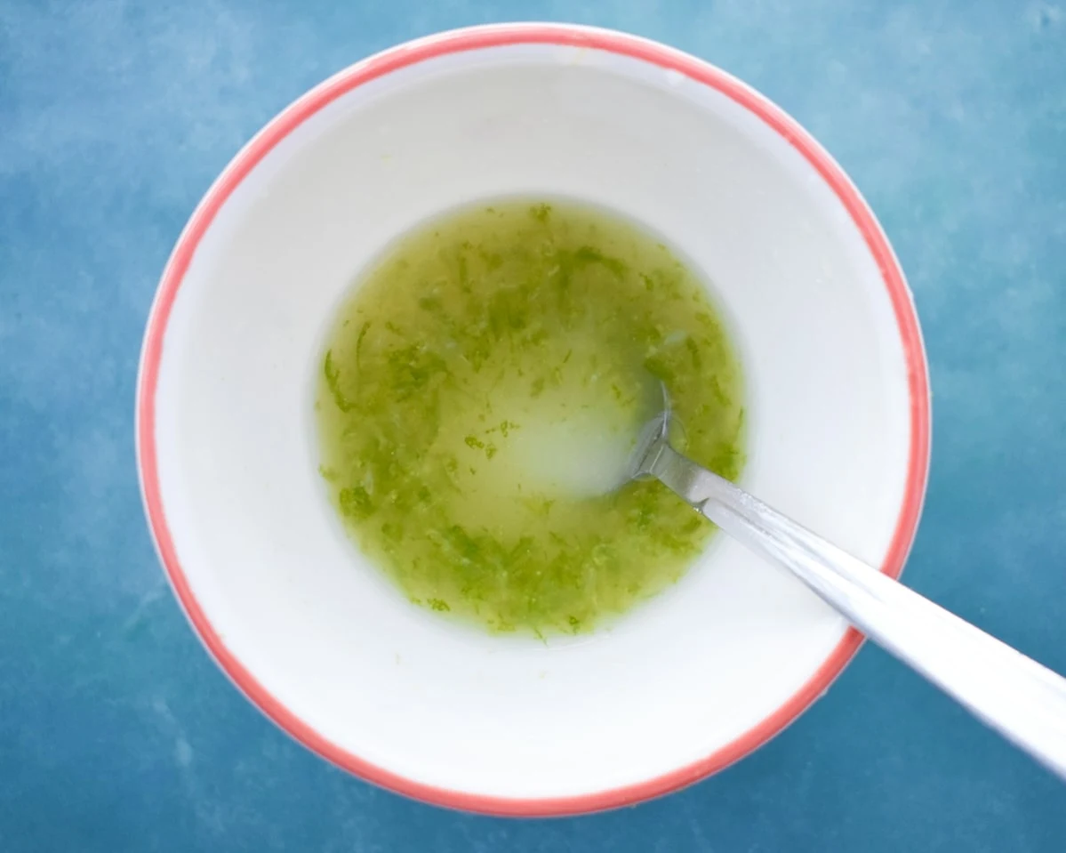 lime drizzle in a small bowl.