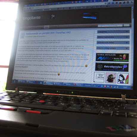 Restaurando un portátil IBM ThinkPad X40