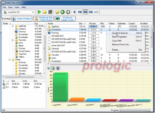 Folder Size - prologic