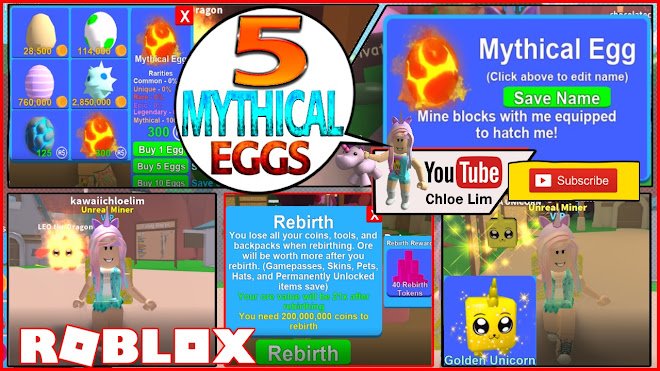 Roblox Gameplay Mining Simulator 5 Mythical Eggs Giveaway To Win See Desc Steemkr - 100 legendary mythical roblox mining simulator codes mythical update codes