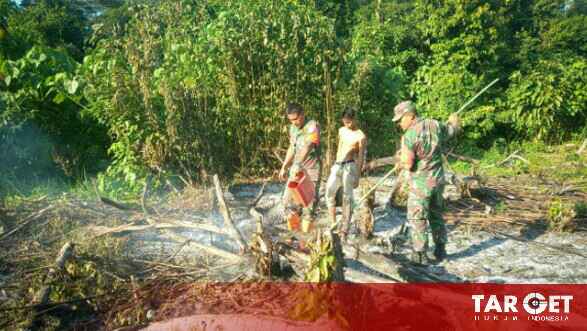 TNI - POLRI Berjibaku Padamkan Karhutla di Rantau Peureulak