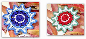 crochet christmas star coaster garland ornament