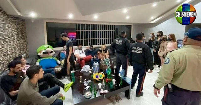 22 Sifrinitos y un peluche fueron detenidos por hacer una Coronaparty en Chacao