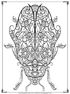 hard beetle coloring pages for adult