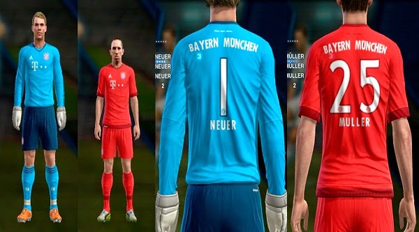Update PES 2013 Bayern Munchen Home/GK Kits 2016