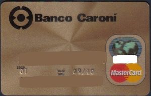 Recaudos y planilla solicitud T.C BANCO CARONI 