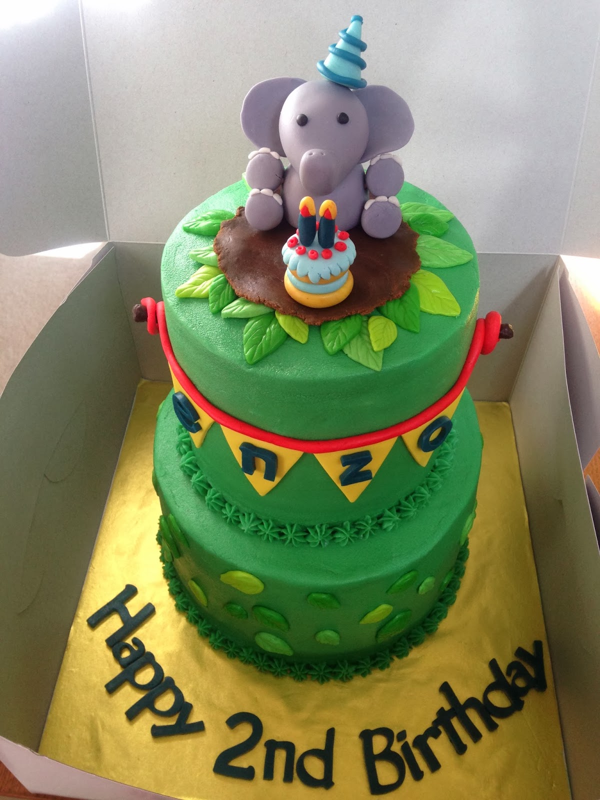 Joyce Gourmet: Baby Elephant 2nd Birthday Cake