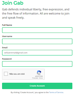 Como criar uma conta no Gab ai