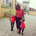 Timaya’s Baby Mama, Barbara & Their Daughters Rock Matching Outfit For Valentine