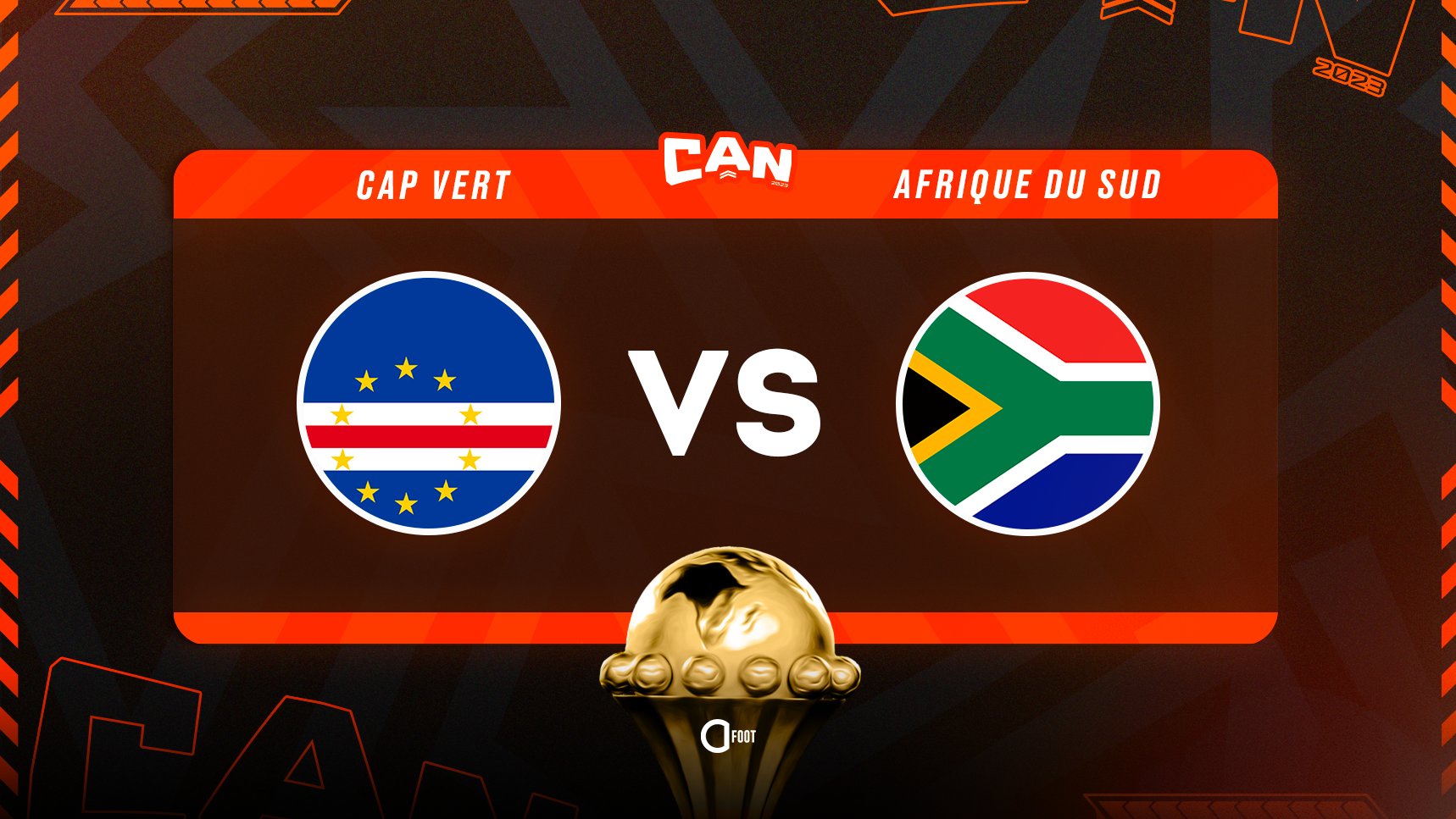Live stream of the match between South Africa and Cape Verde in the CAF des Nations in high quality