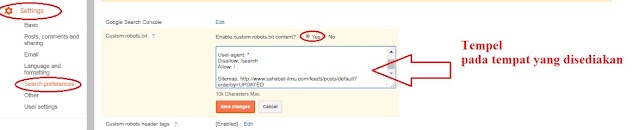 Cara Mengisi (Setting) Robots.txt pada Blogspot dengan Benar