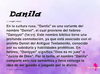 significado del nombre Danila