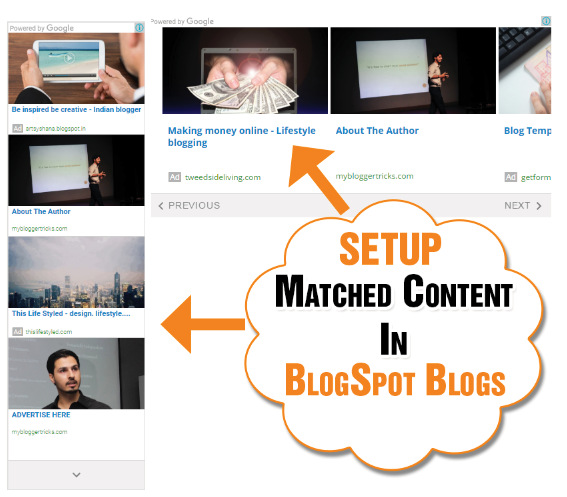 Setup Adsense Matched Content Unit in BlogSpot blogs