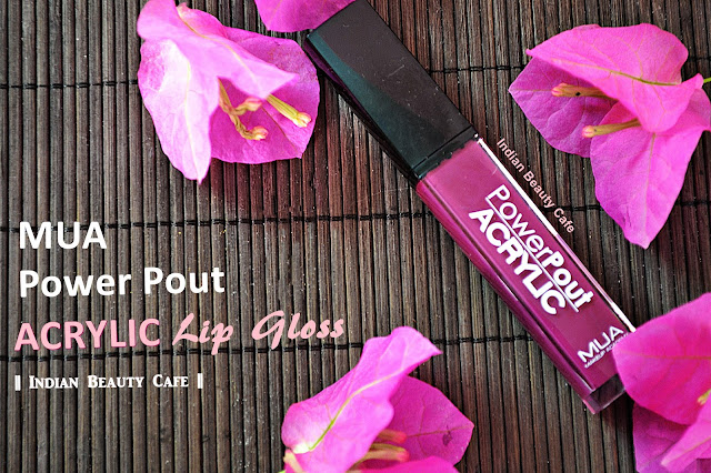 MUA Power Pout Acrylic Lip Gloss Potency Shade Review, Price, Buy Online, Swatch, Lip Swatch
