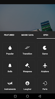 Cara edit video menambah efek suara pada video menggunakan aplikasi Inshot di Android