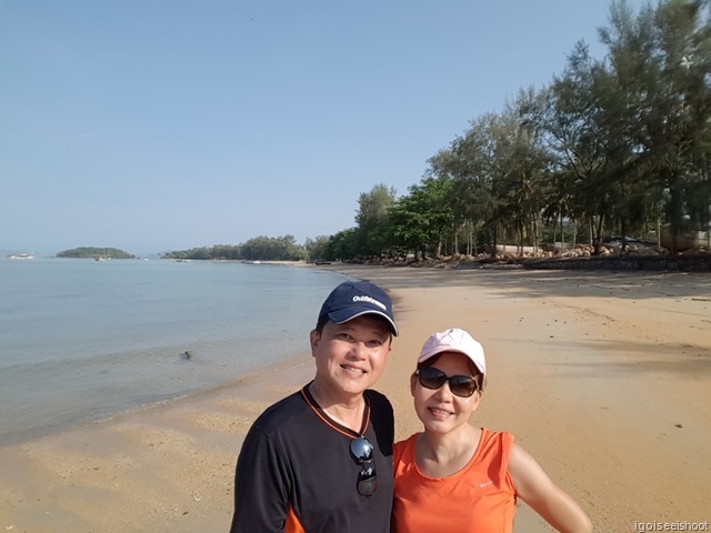 Morning walk along Klong Muang Beach.  Klong Muang Beach is more secluded and quieter compared to Ao Nang. And fewer boat traffic.