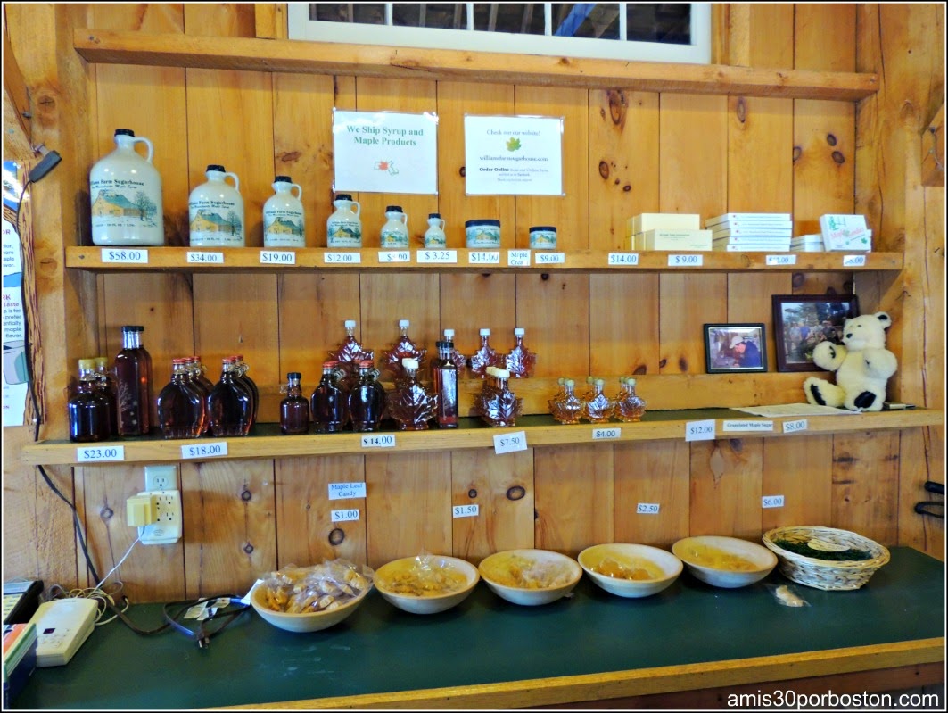 Maple Sugar Season en Massachusetts: Productos de Jarabe de Arce de Williams Farm Sugarhouse